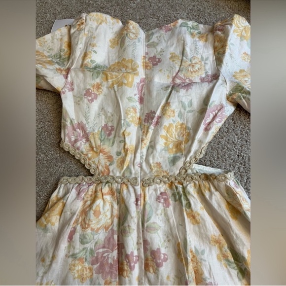NWT Linen Shopbop WAYF Floral Mini Dress Medium - Picture 7 of 7